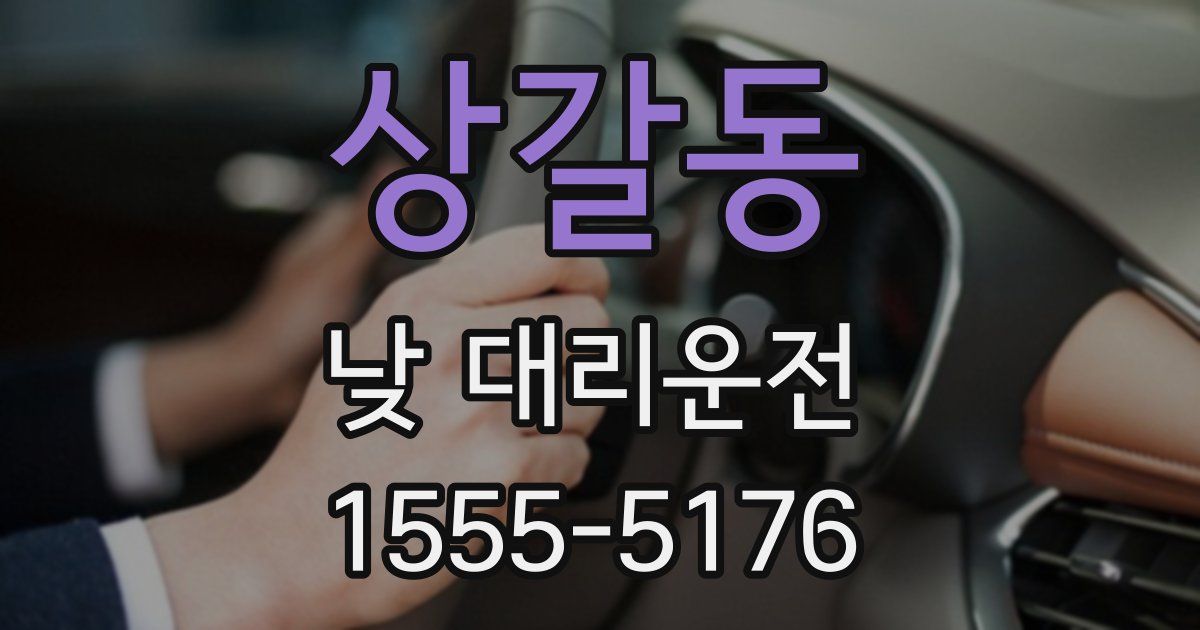 상갈동 낮 대리운전