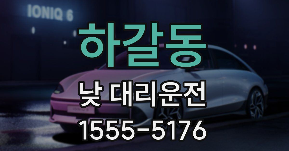 하갈동 낮 대리운전