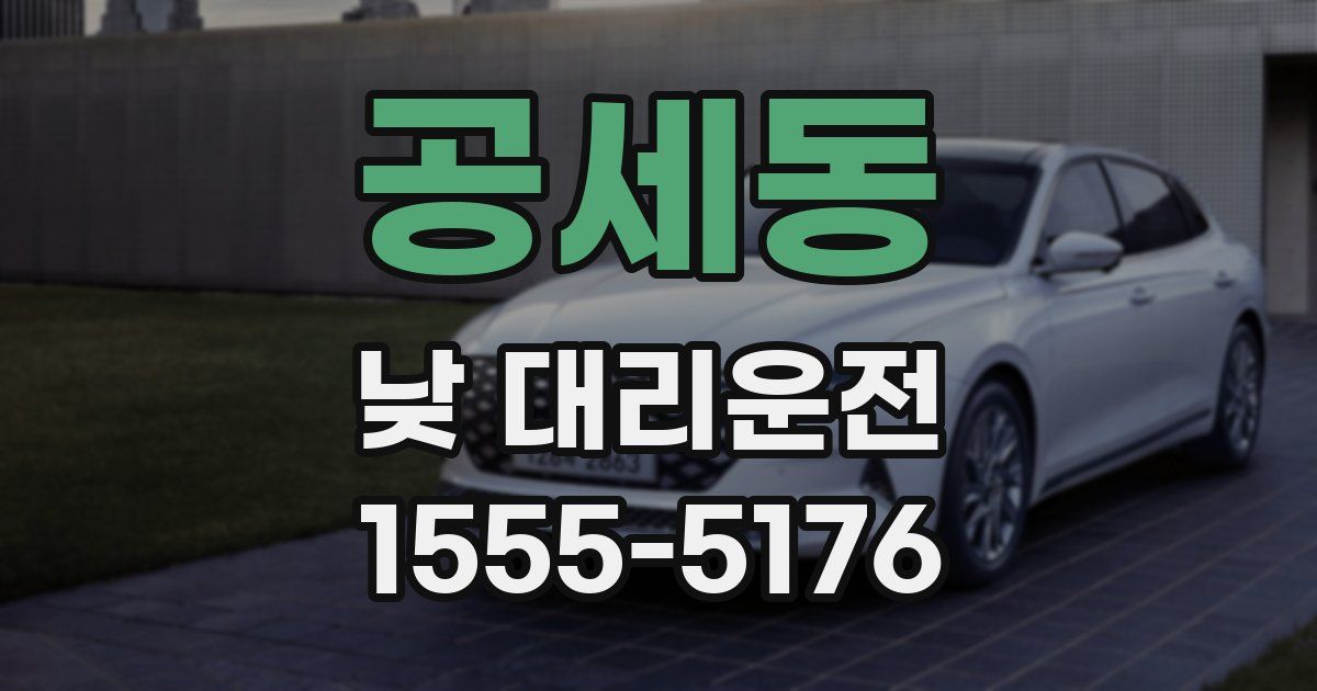 공세동 낮 대리운전