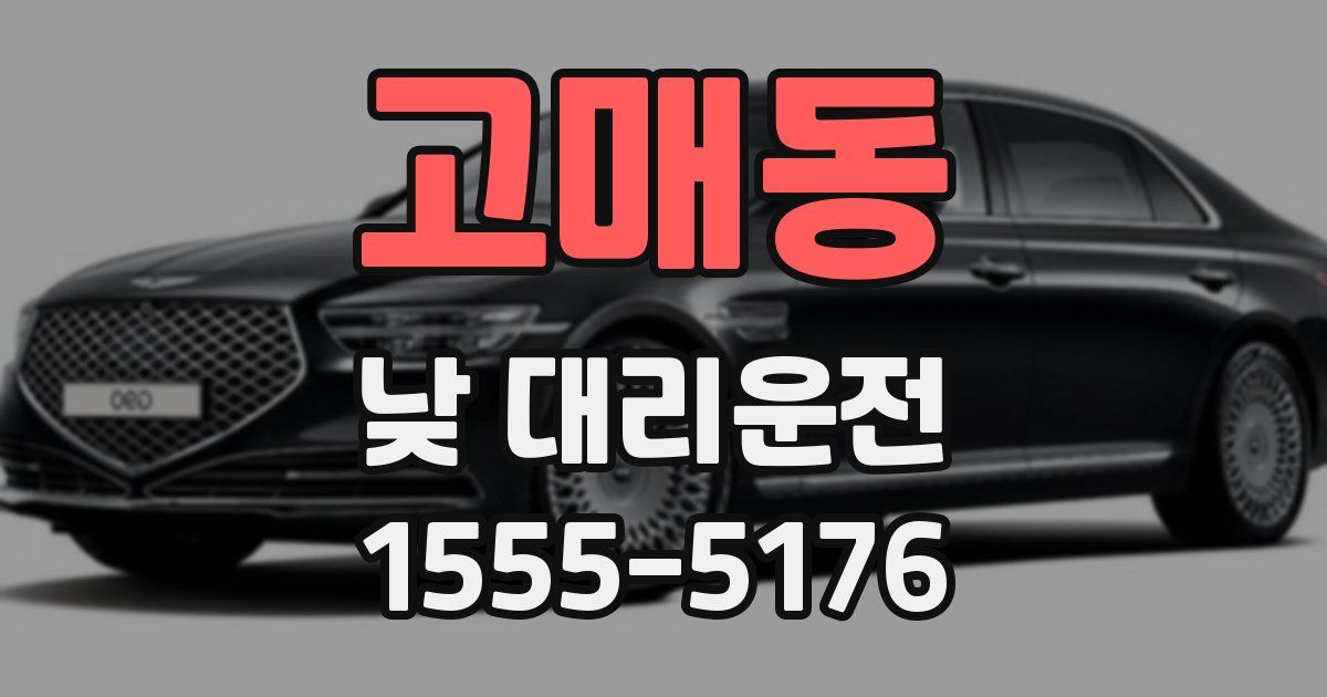 고매동 낮 대리운전