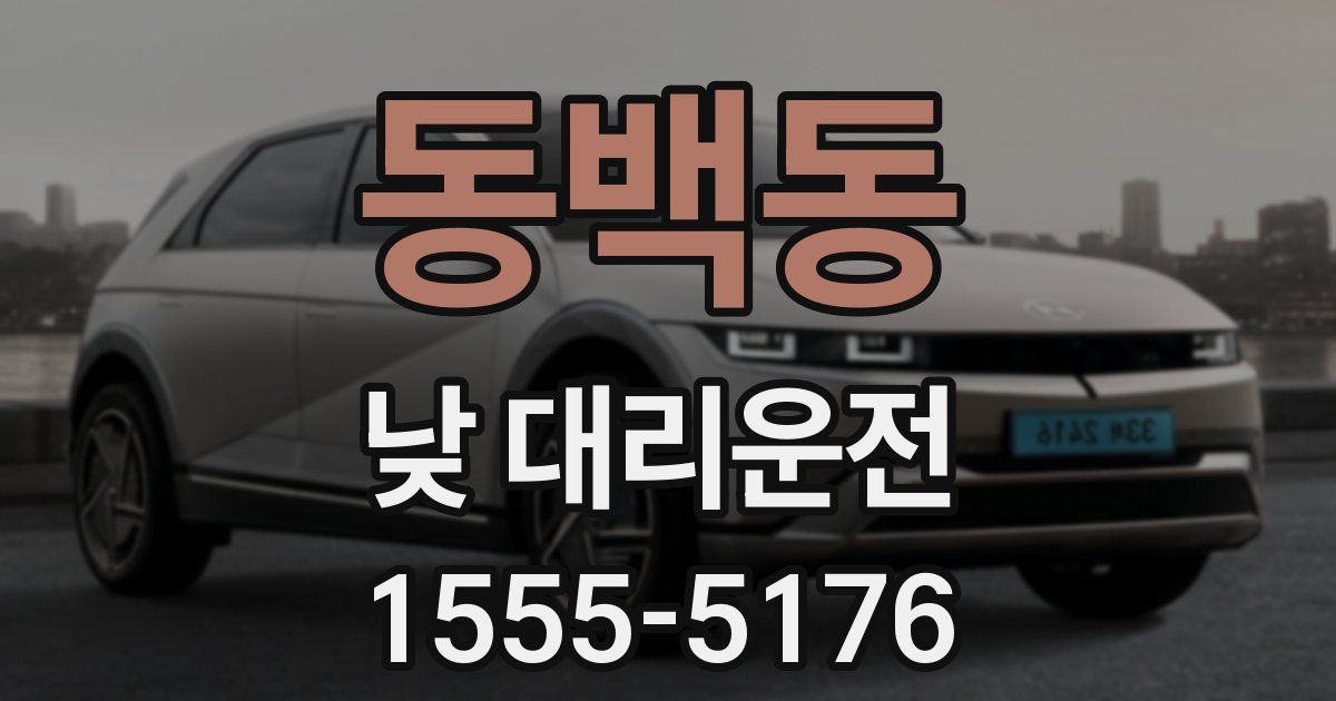 동백동 낮 대리운전