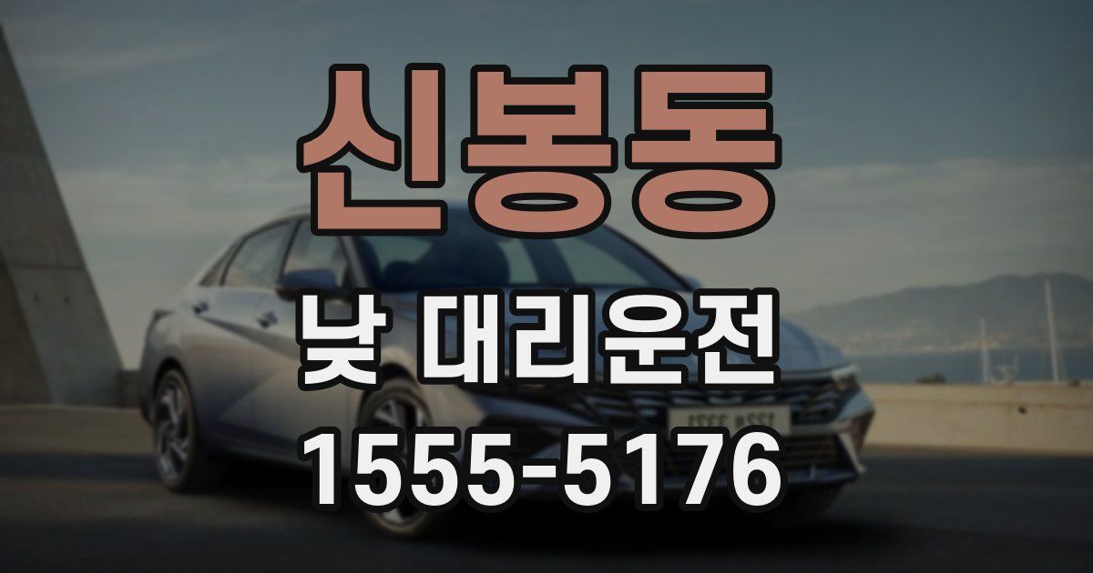 신봉동 낮 대리운전
