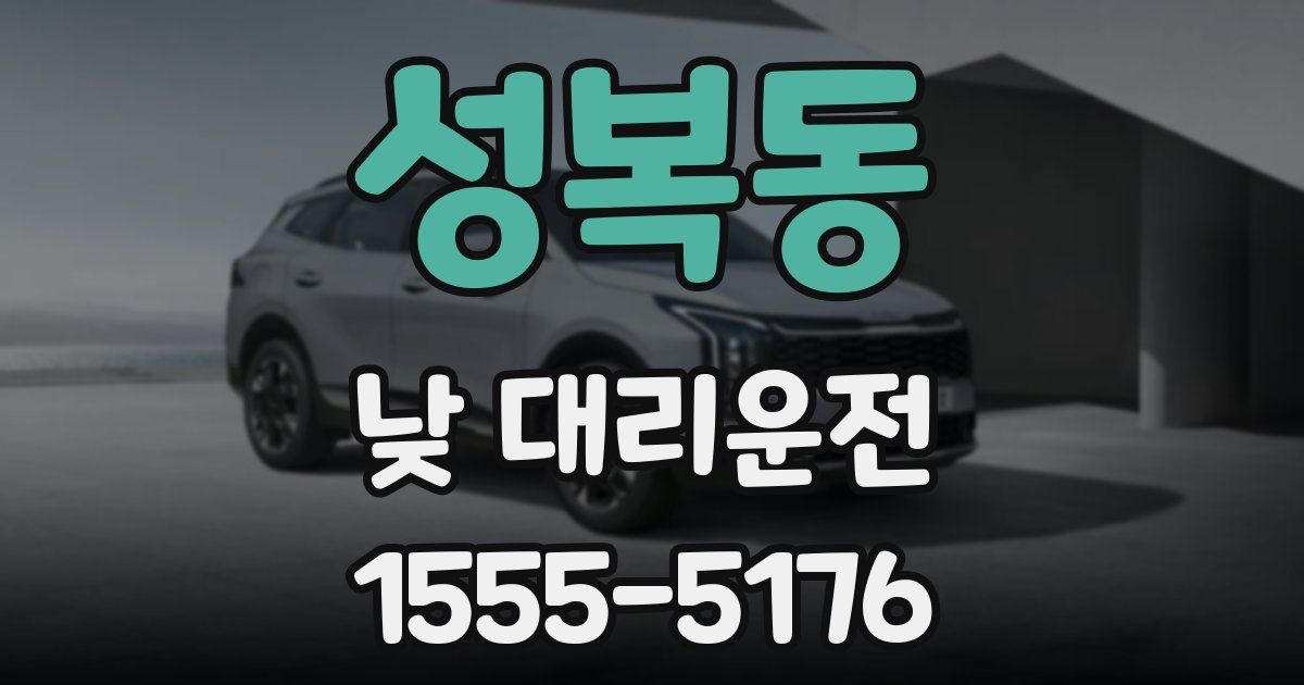 성복동 낮 대리운전