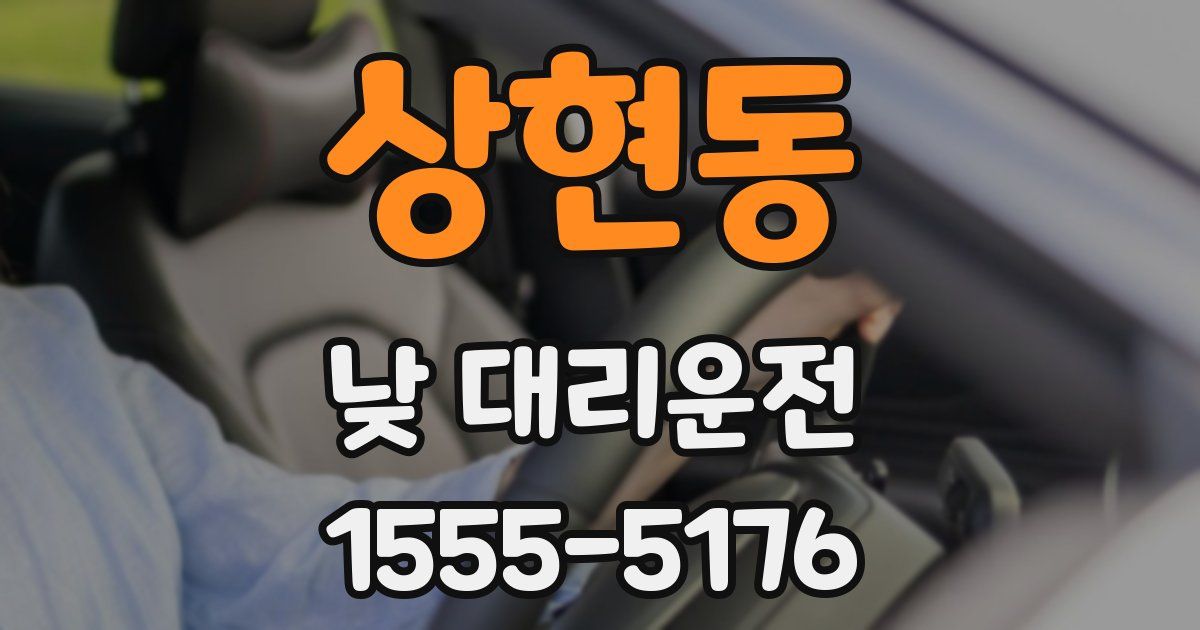 상현동 낮 대리운전