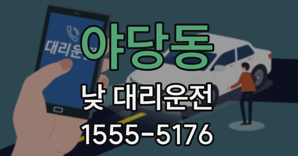 야당동 낮 대리운전