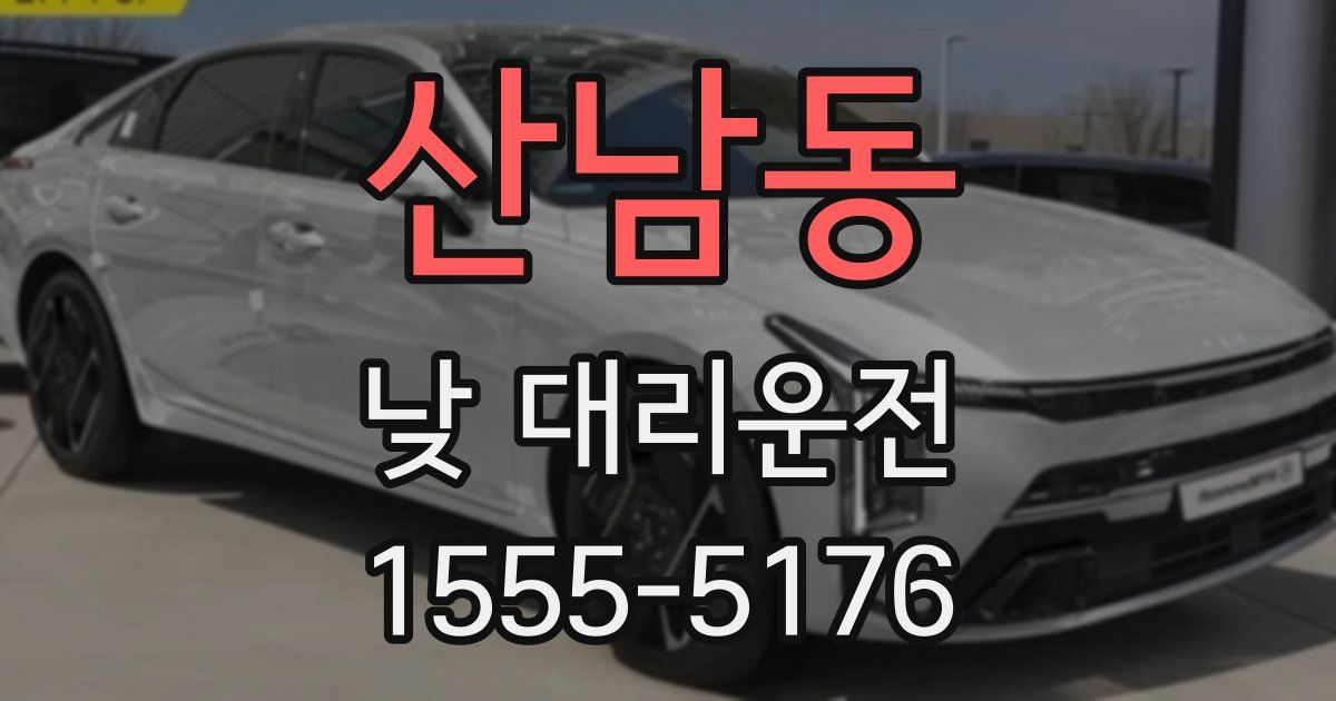 산남동 낮 대리운전