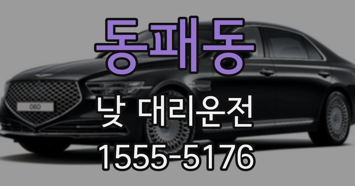 동패동 낮 대리운전