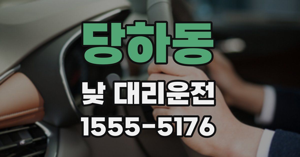 당하동 낮 대리운전