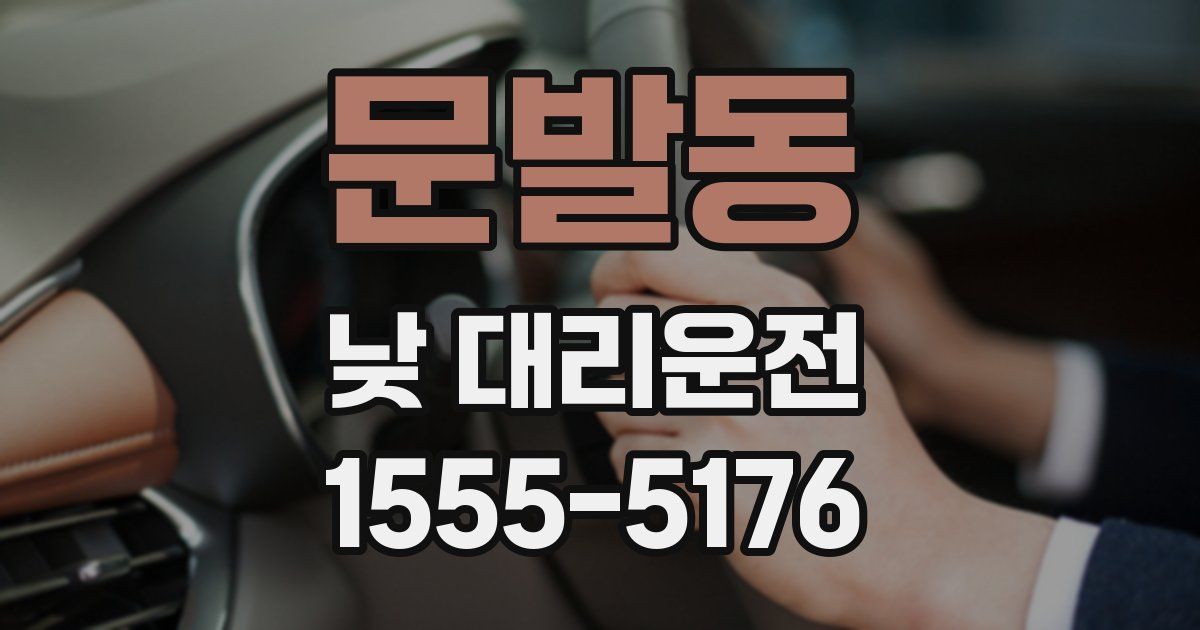 문발동 낮 대리운전
