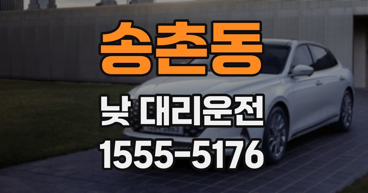 송촌동 낮 대리운전