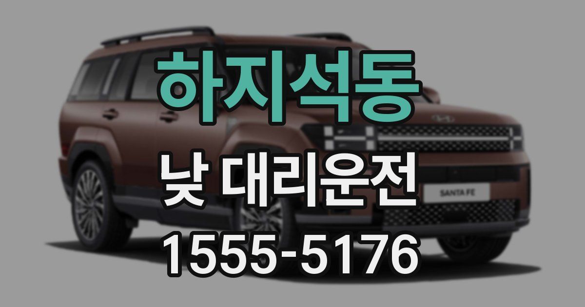 하지석동 낮 대리운전