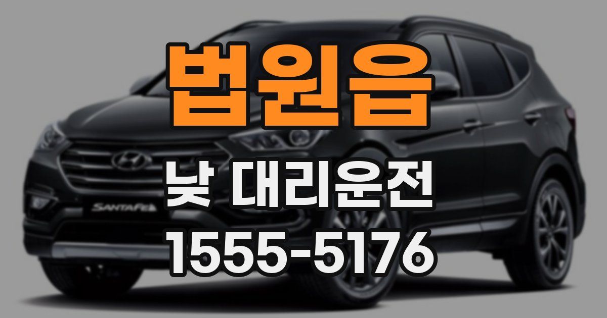 법원읍 낮 대리운전