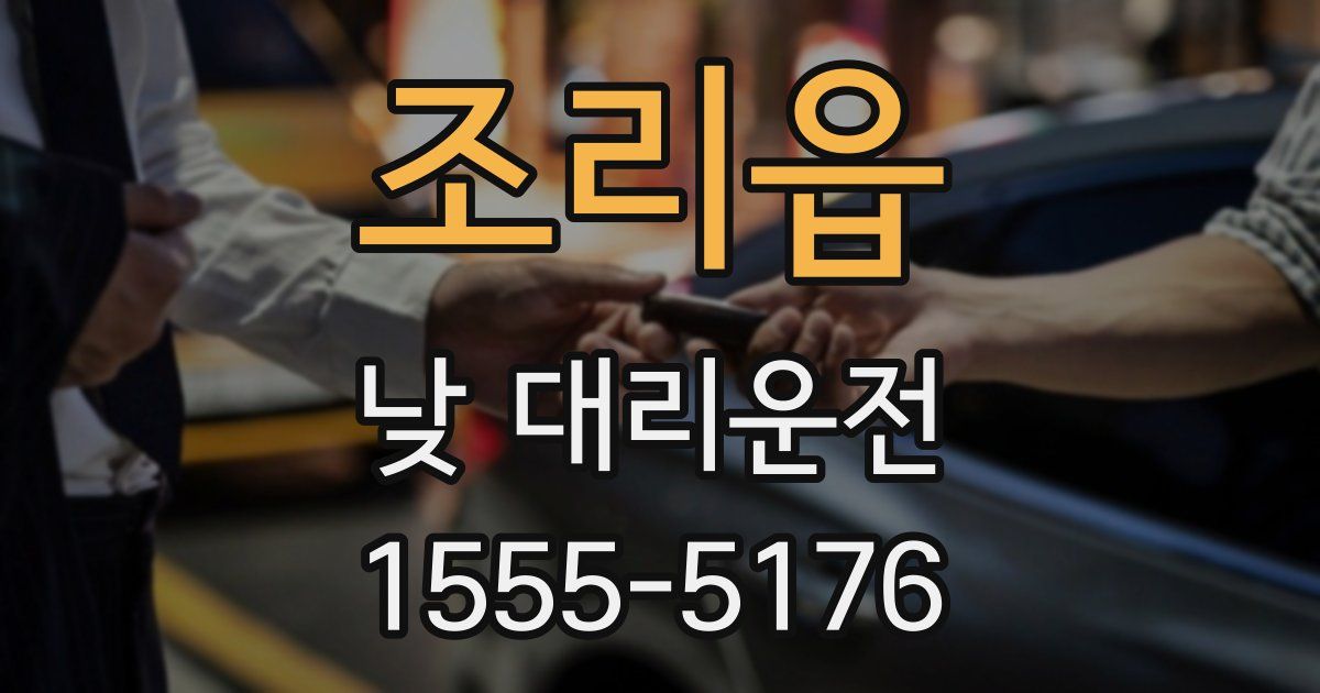 조리읍 낮 대리운전