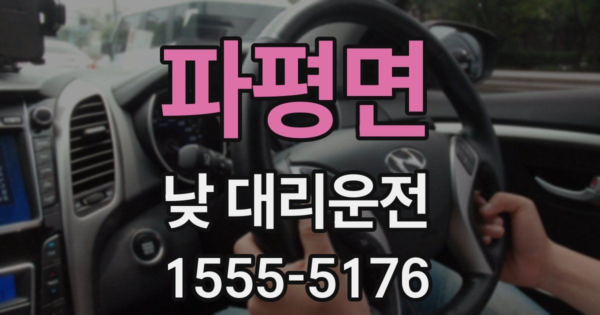 파평면 낮 대리운전