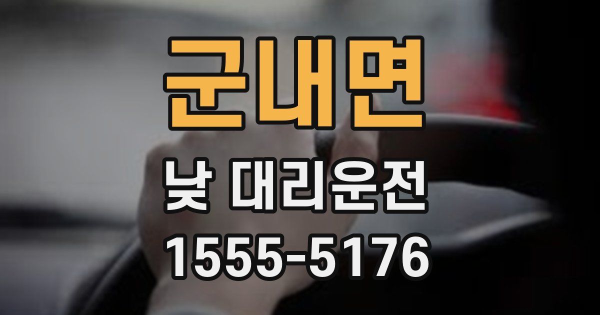 군내면 낮 대리운전