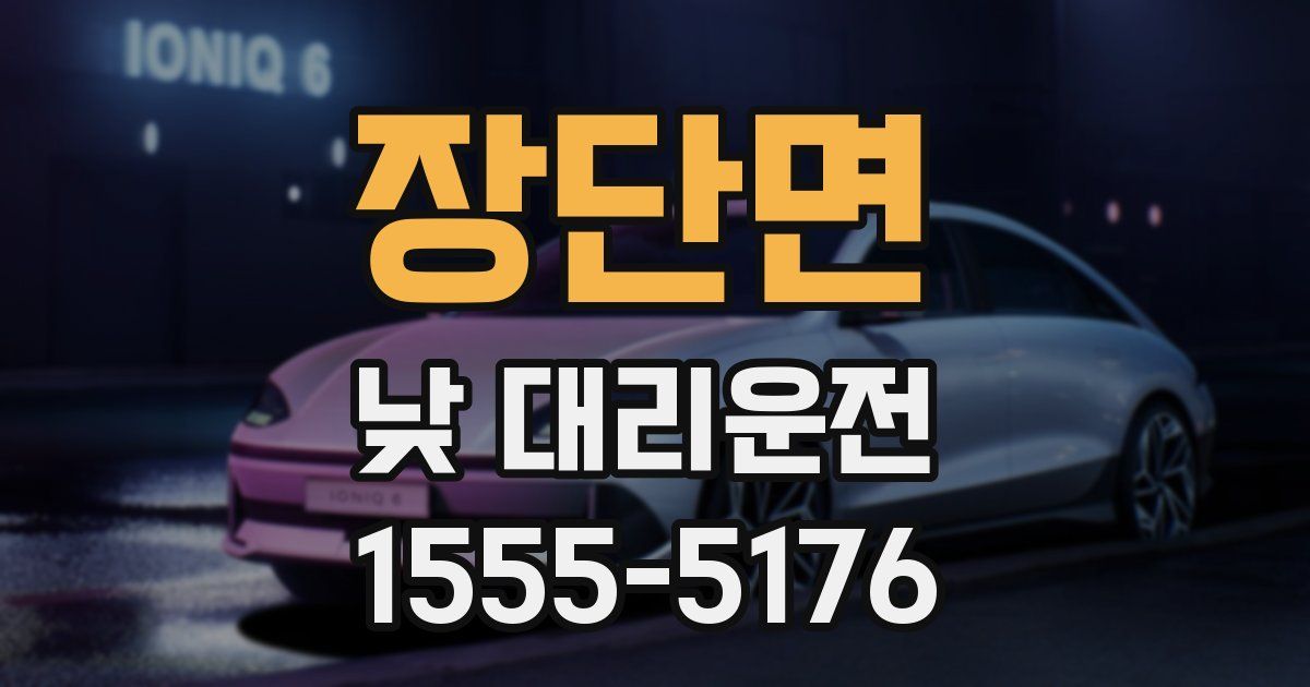 장단면 낮 대리운전