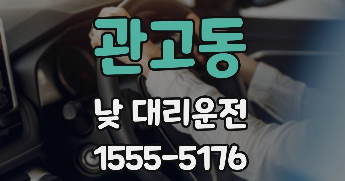 관고동 낮 대리운전