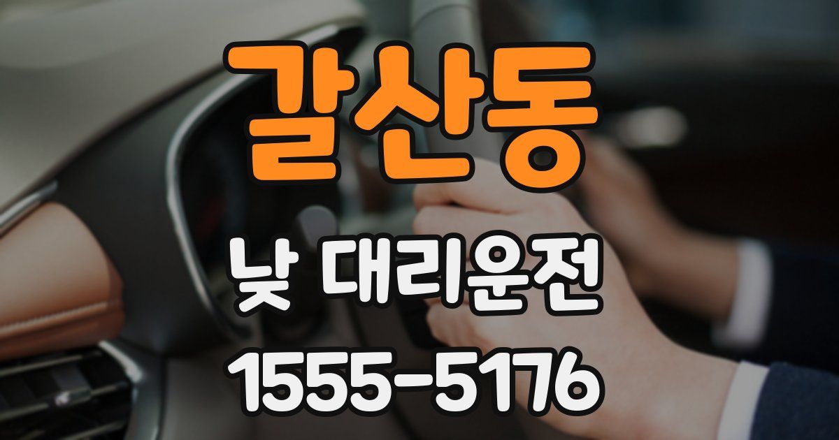 갈산동 낮 대리운전