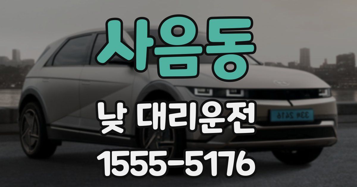 사음동 낮 대리운전