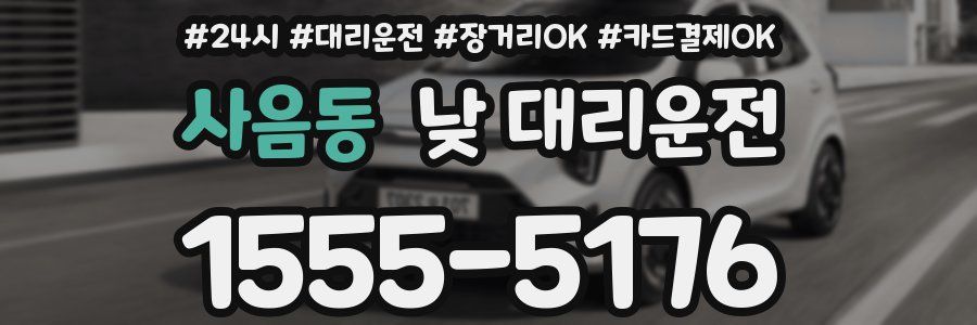 사음동 낮 대리운전