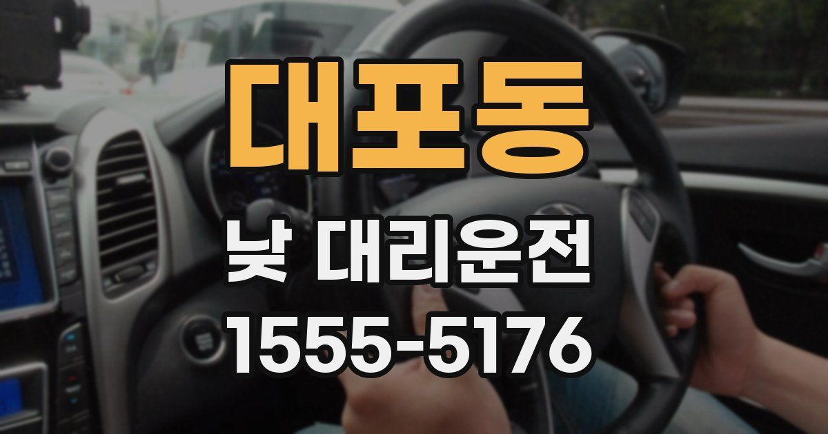 대포동 낮 대리운전