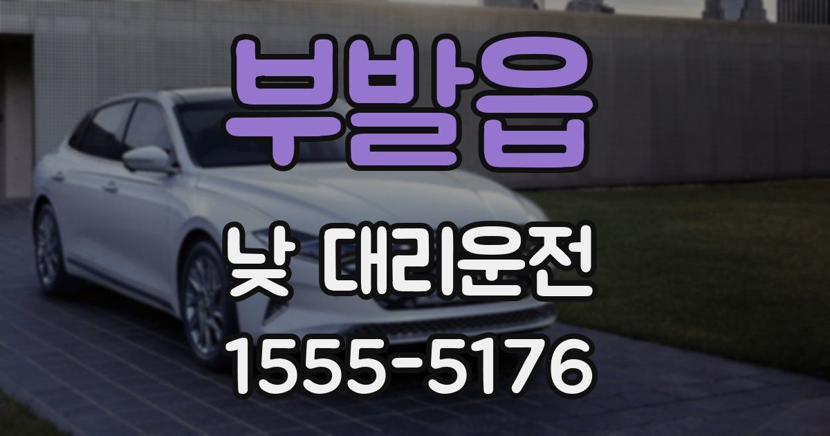 부발읍 낮 대리운전