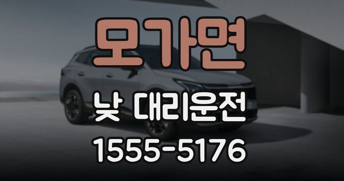 모가면 낮 대리운전