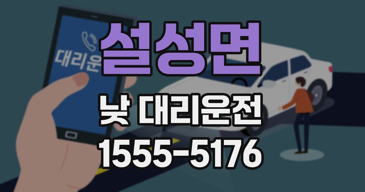 설성면 낮 대리운전