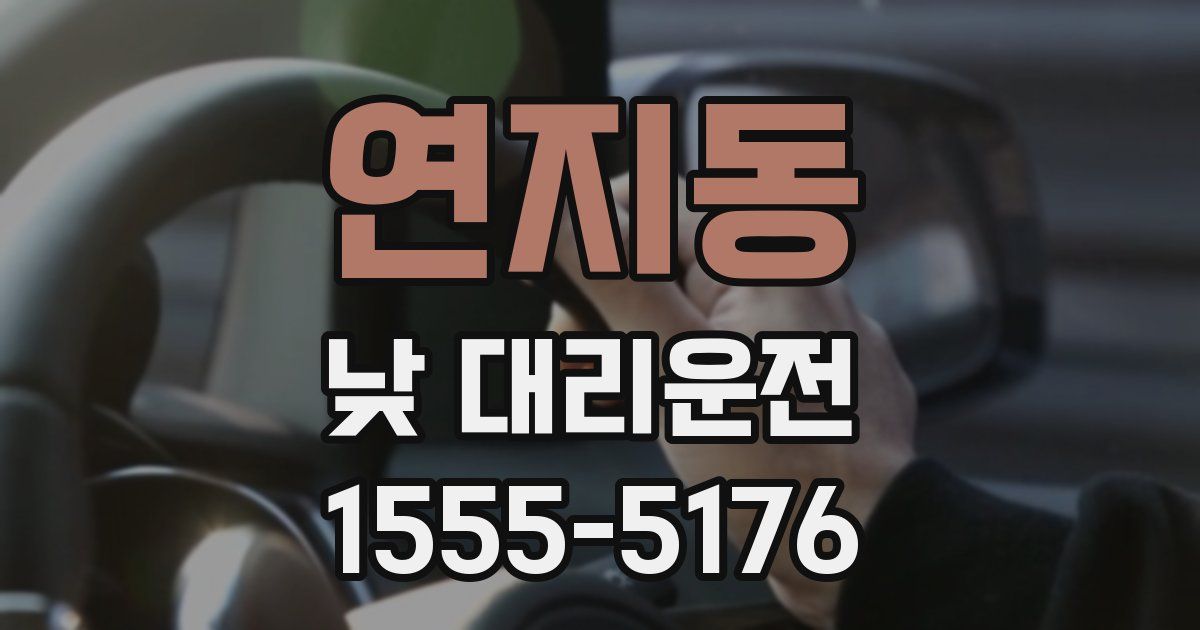 연지동 낮 대리운전