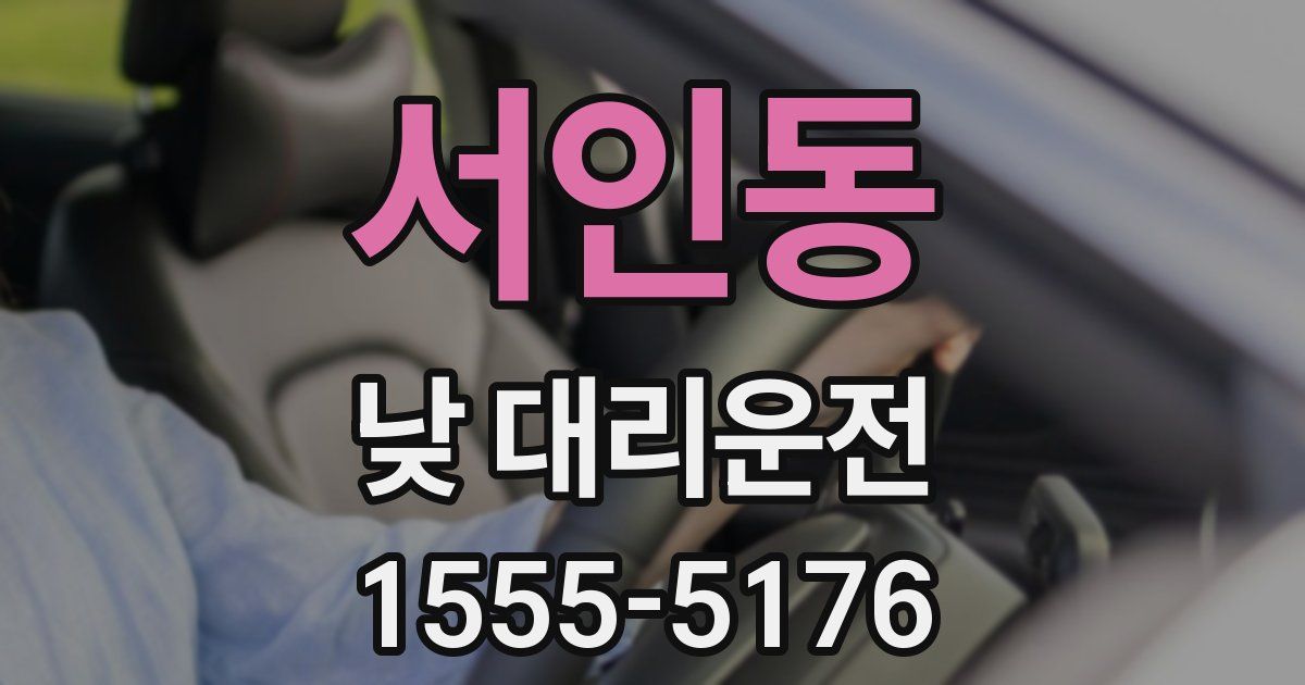 서인동 낮 대리운전