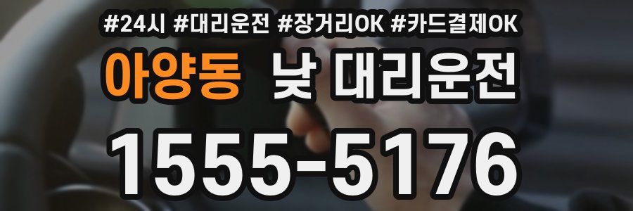 아양동 낮 대리운전