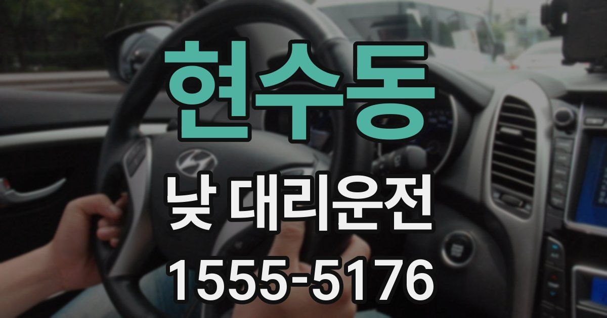 현수동 낮 대리운전