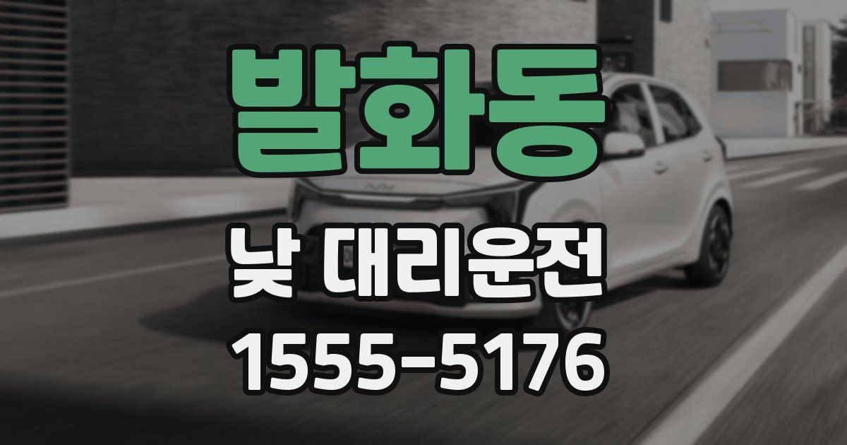 발화동 낮 대리운전