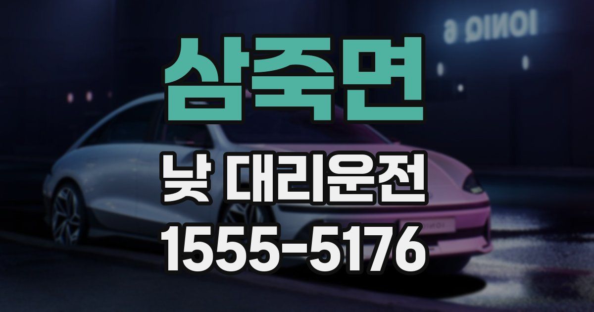 삼죽면 낮 대리운전