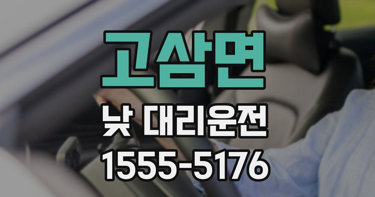 고삼면 낮 대리운전