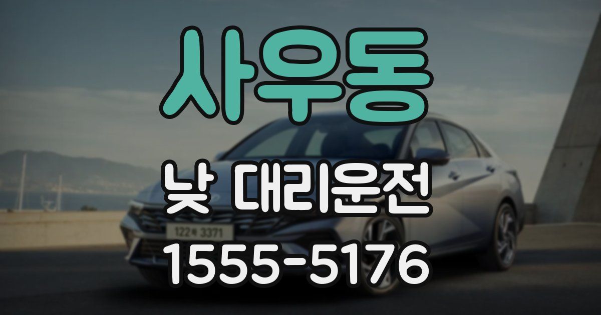 사우동 낮 대리운전