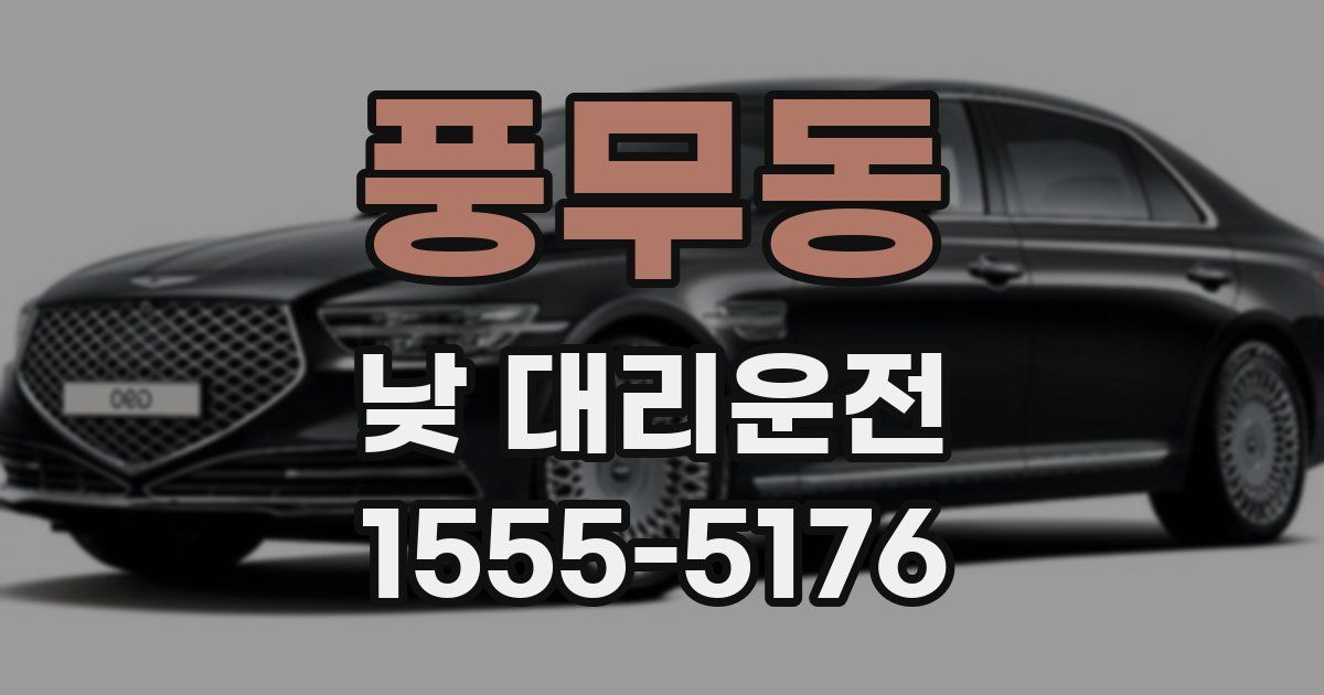 풍무동 낮 대리운전