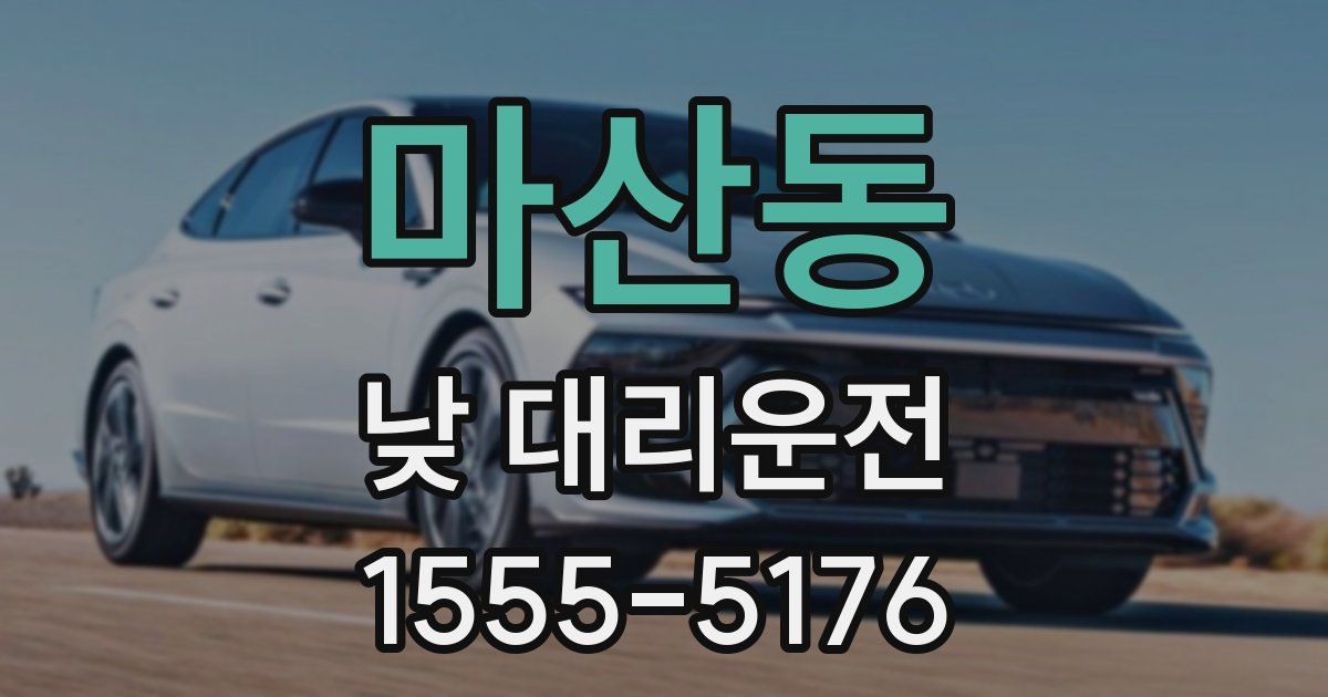 마산동 낮 대리운전