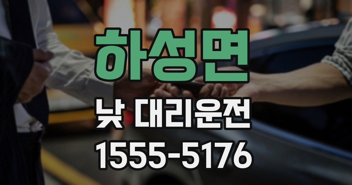 하성면 낮 대리운전