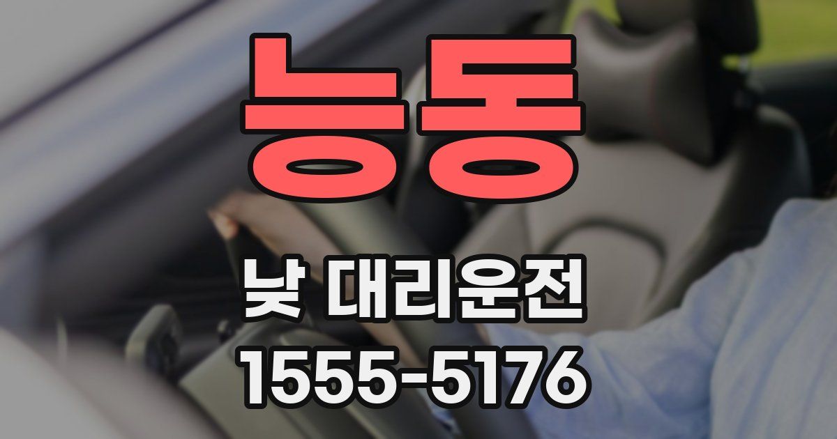 능동 낮 대리운전