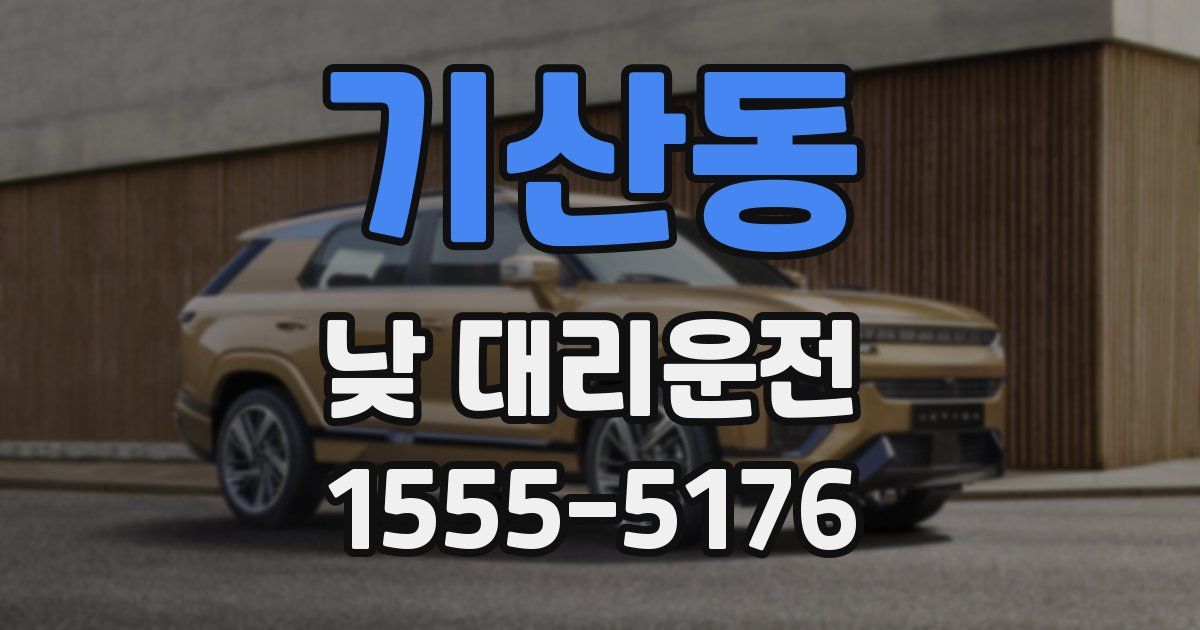 기산동 낮 대리운전