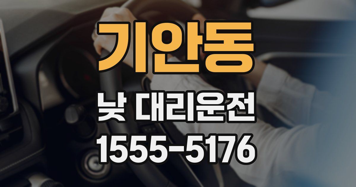 기안동 낮 대리운전