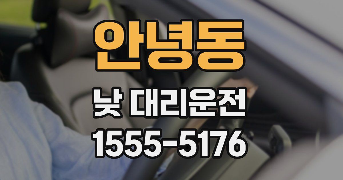 안녕동 낮 대리운전