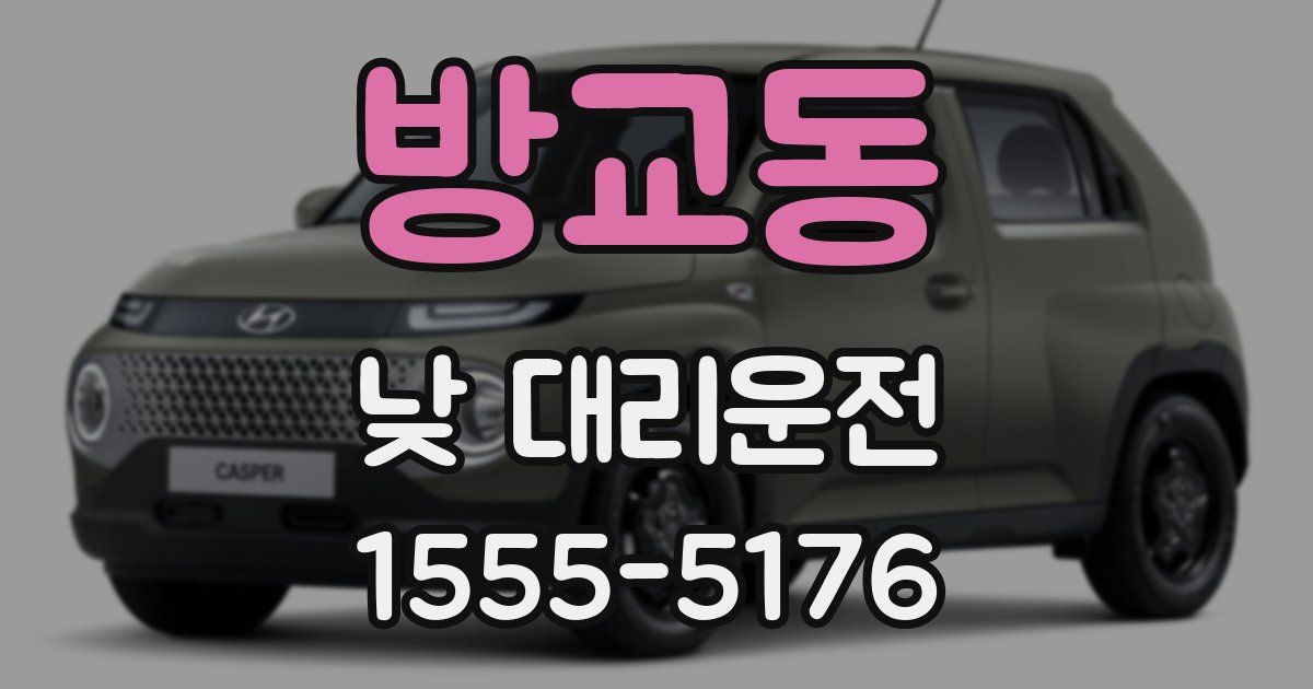 방교동 낮 대리운전