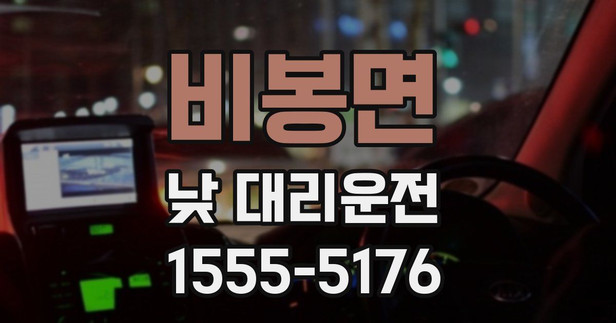 비봉면 낮 대리운전