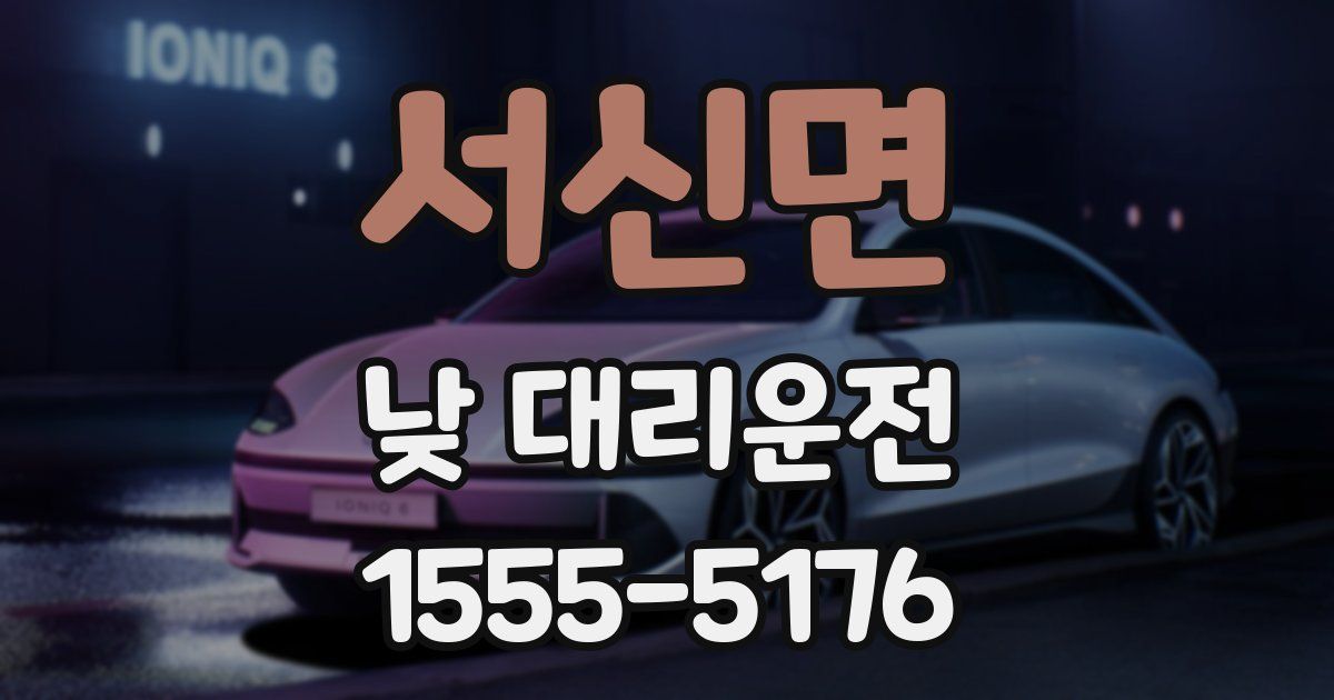 서신면 낮 대리운전