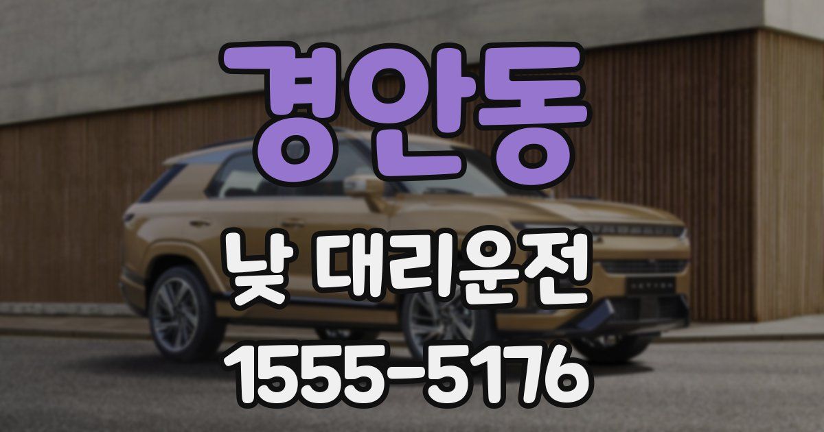경안동 낮 대리운전