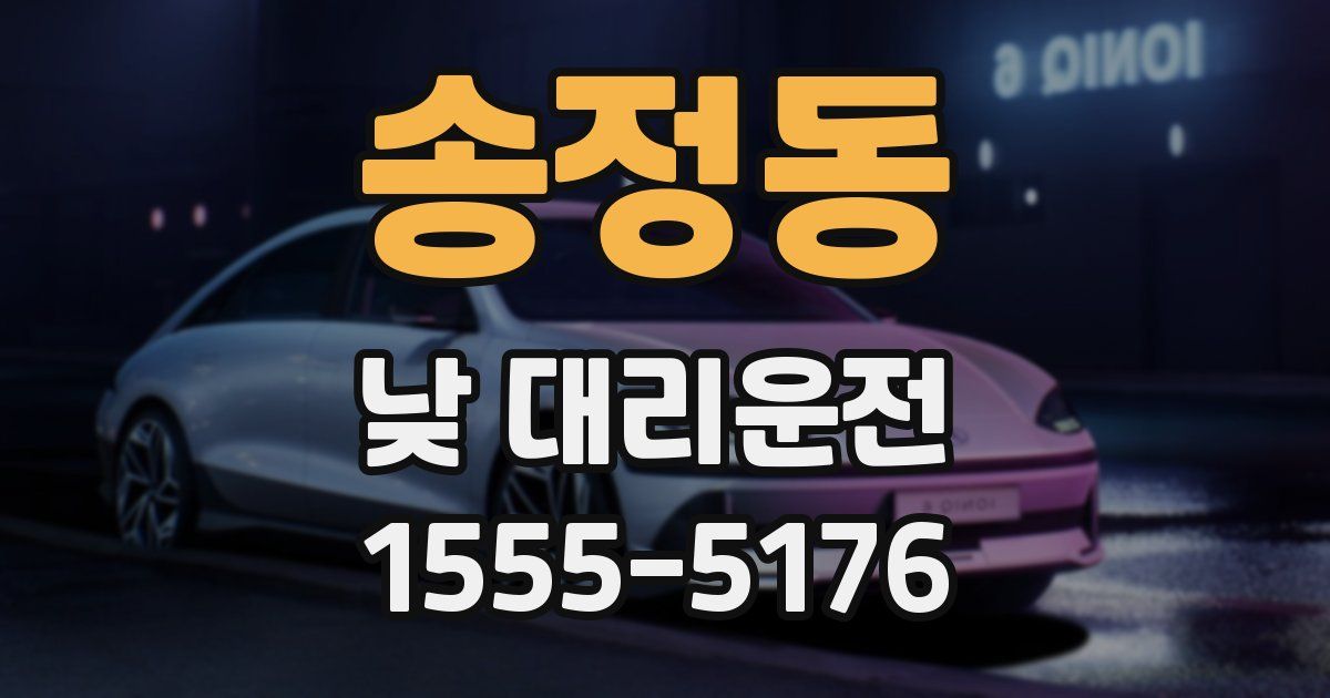 송정동 낮 대리운전
