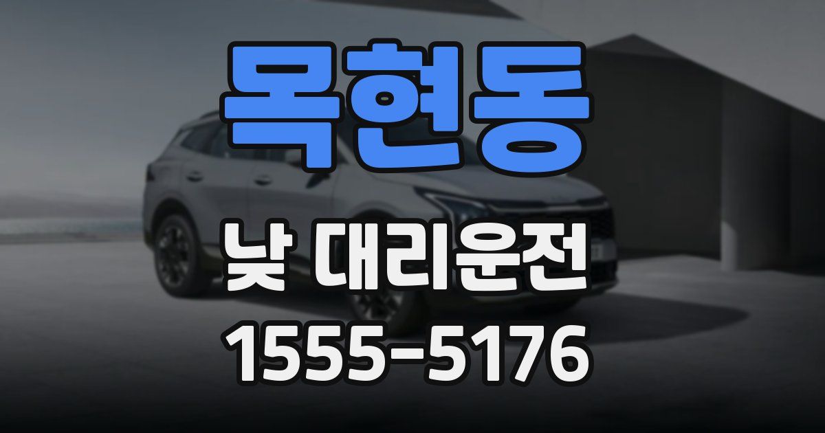 목현동 낮 대리운전