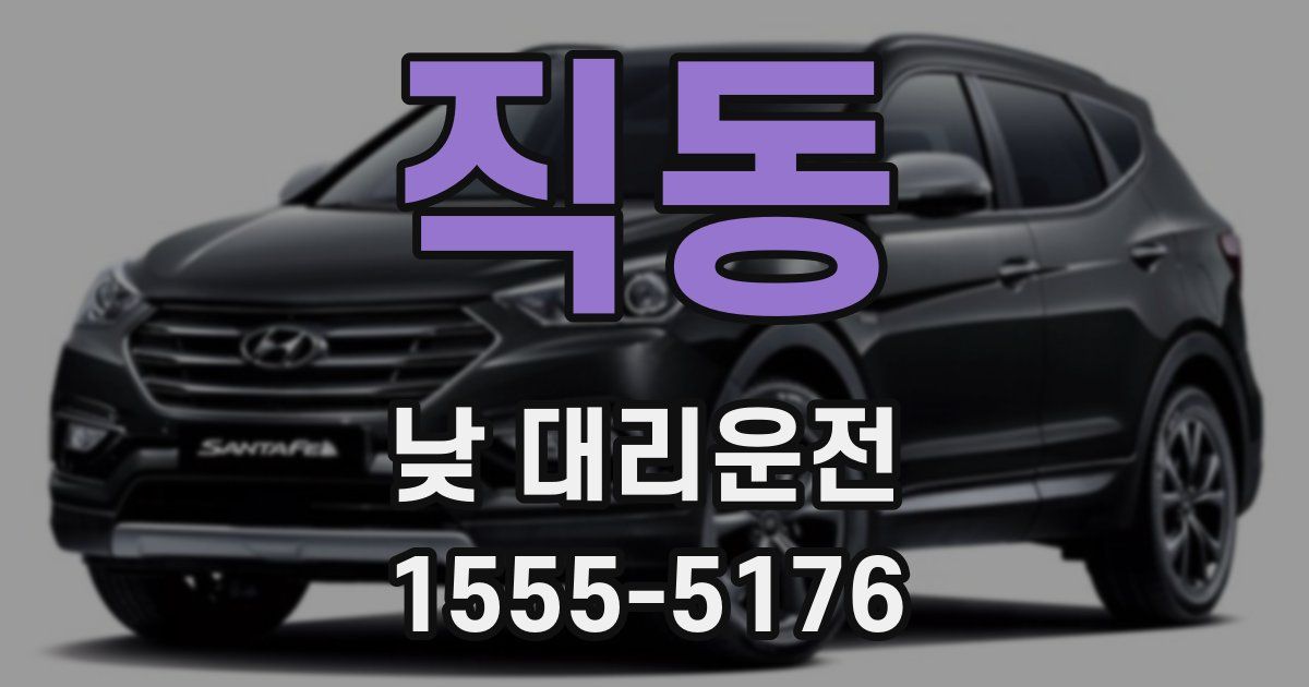 직동 낮 대리운전